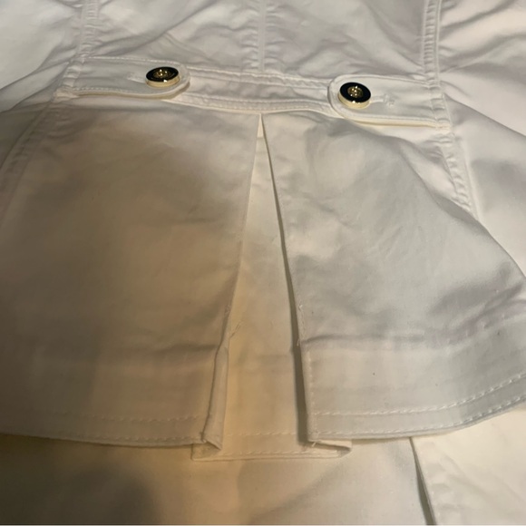 Charter Club Petite. White Jacket with Gold Button Detail. Size Petite Small. - Picture 6 of 14